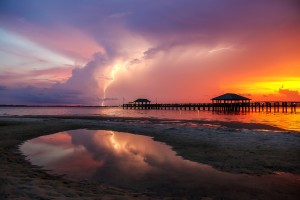 Lightning over Biloxi Bay